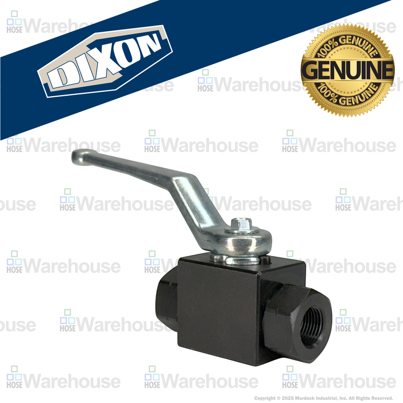 HPBV200 by Dixon Valve | High Pressure Ball Valve | Full-Bore | 2" Female NPT x 2" Female NPT | Carbon Steel