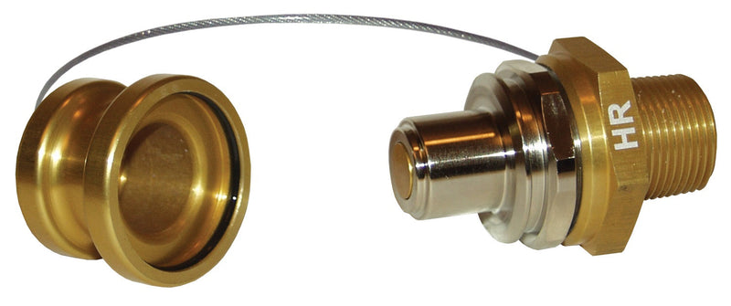HR-C by Dixon Valve | FloMAX Standard-Series | Hydraulic Oil Receiver | with cap | 3/4" Male NPT | Gold | Anodized Aluminum