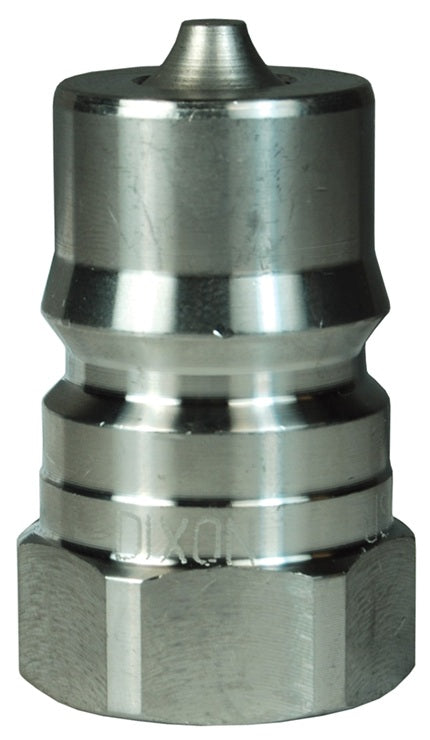 HS2F2-S by Dixon Valve | Hydraulic Quick Disconnect Coupling | HS-Series | 1/4" Female NPTF x 1/4" ISO-B Steam Interchange | Plug | 303 Stainless Steel