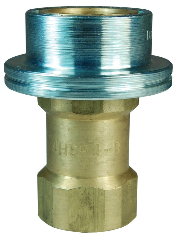 6HSBF6-B by Dixon Valve | Hydraulic Quick Disconnect Coupling | HS-Series | 3/4" Female BSPP x 3/4" ISO-B Steam Interchange | Socket | EPDM Seal | Brass