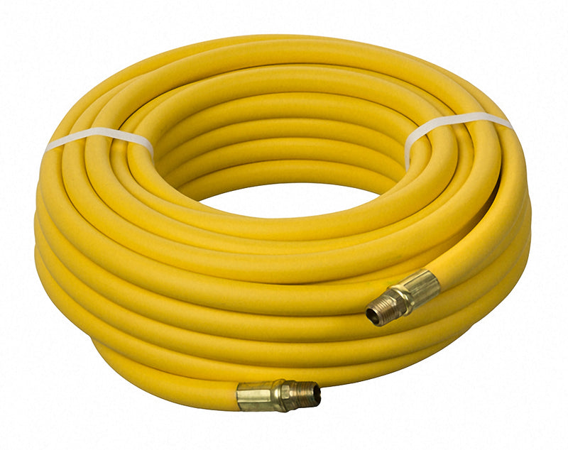 HS1171-06X100 Kuri-Tec by Kuriyama | HS1171 Series | General Service PVC Pneumatic Air Tool Hose Assembly | 3/8" ID | 3/8" x 1/4" Male NPT | Yellow | 100ft Length