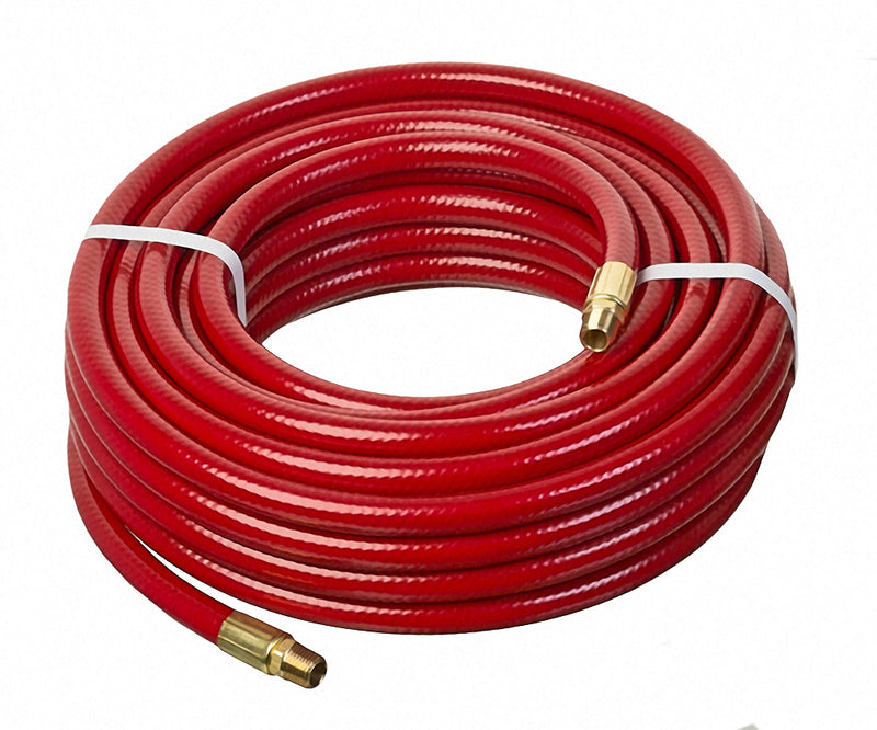 HS1184-04X50 Kuri-Tec by Kuriyama | HS1184 Series | Utility-Grade PVC Air Tool Hose Assembly | 1/4" ID | 1/4" x 1/4" Male NPT | Red | 50ft Length