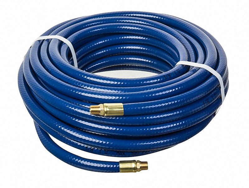 HS1186-06X100 Kuri-Tec by Kuriyama | HS1186 Series | Utility-Grade PVC Air Tool Hose Assembly | 3/8" ID | 3/8" x 1/4" Male NPT | Blue | 100ft Length