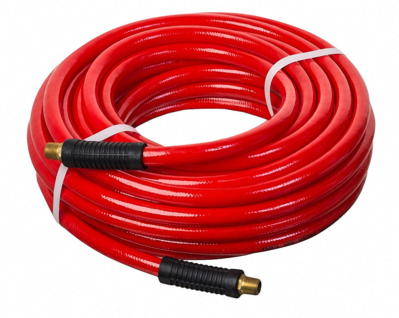 HS5094-06X50 Kuri-Tec by Kuriyama | PNEU-THANE™ | HS5094 Series | Reinforced Polyurethane Pneumatic Air Tool Hose Assembly | 3/8" ID | 3/8" x 1/4" Male NPT | Red | 50ft Length