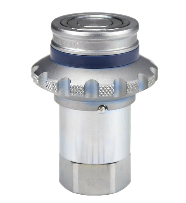 6HTF6-FS by Dixon Valve | Hydraulic Quick Disconnect Coupling | HT-Series | 3/4" Female NPTF x 3/4" ISO16028 Flushface Interchange | Socket | with Flange Sleeve | Nitrile Seal | Steel