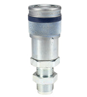 4HTJB5 by Dixon Valve | Hydraulic Quick Disconnect Coupling | HT-Series | 5/8" Male JIC Bulkhead x 1/2" ISO16028 Flushface Interchange | Socket | Nitrile Seal | Steel