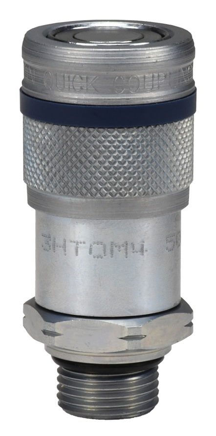 3HTOM3 by Dixon Valve | Hydraulic Quick Disconnect Coupling | HT-Series | 3/8" Male ORB x 3/8" ISO16028 Flushface Interchange | Socket | Nitrile Seal | Steel