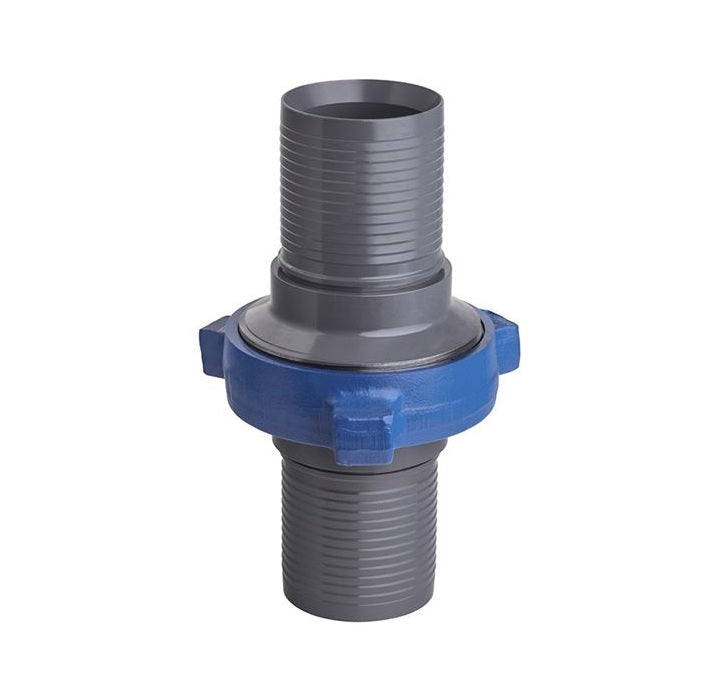 HUB206-4 by Kuriyama | HUB206 Series | Barbed Hammer Union | Figure 206 | 4" Size | 400/300 PSI CWP | Zinc Plated Iron