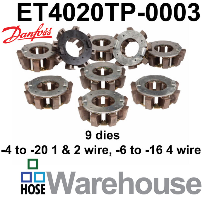 ET4020TP-0003 by Danfoss | Aeroquip | Die Package for -4, -6, -8, -12, -16, -20 Braided and -6, -8, -10, -12, -16 Spiral