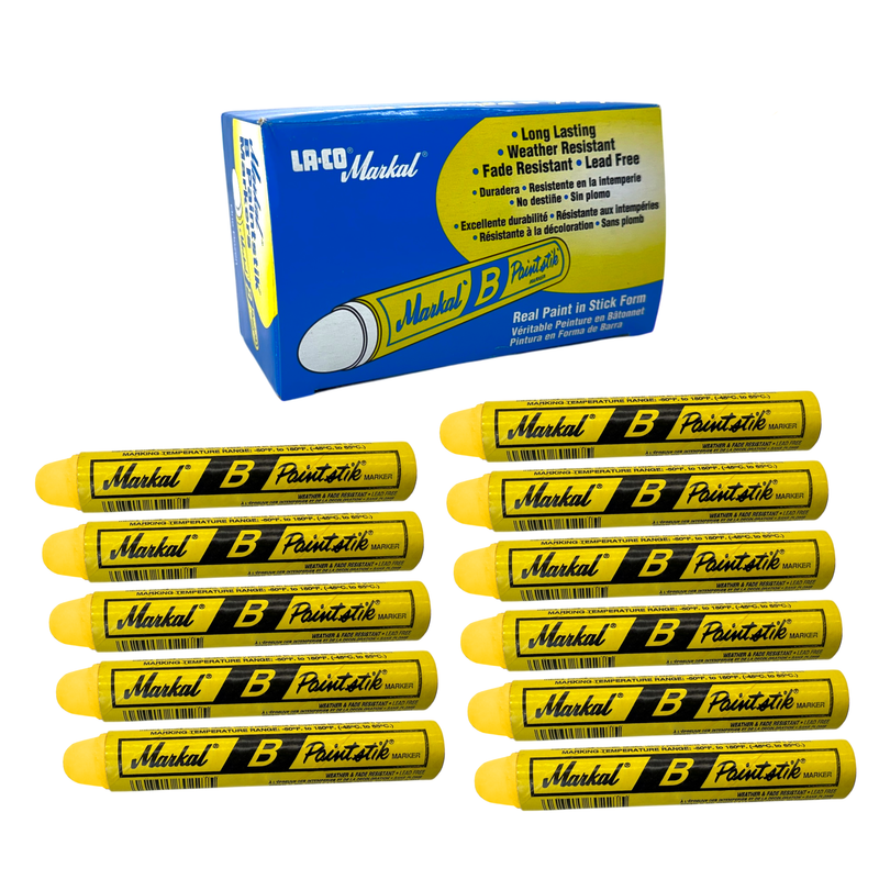 080221 by Markal | B Paintstik | Standard Size 11/16" x 4-3/4" | Yellow
