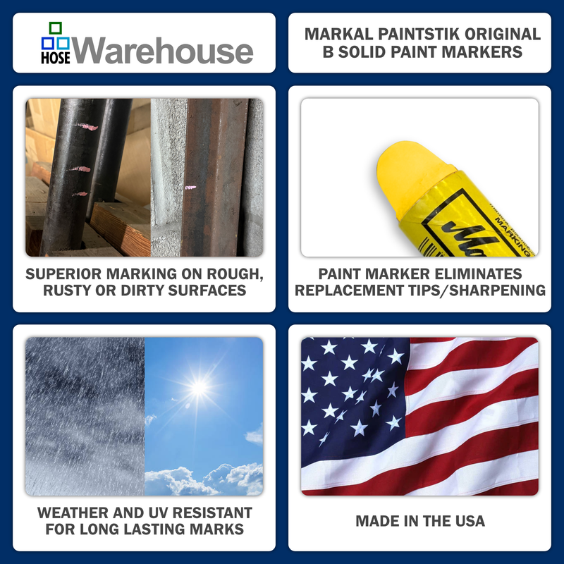 080221 by Markal | B Paintstik | Standard Size 11/16" x 4-3/4" | Yellow