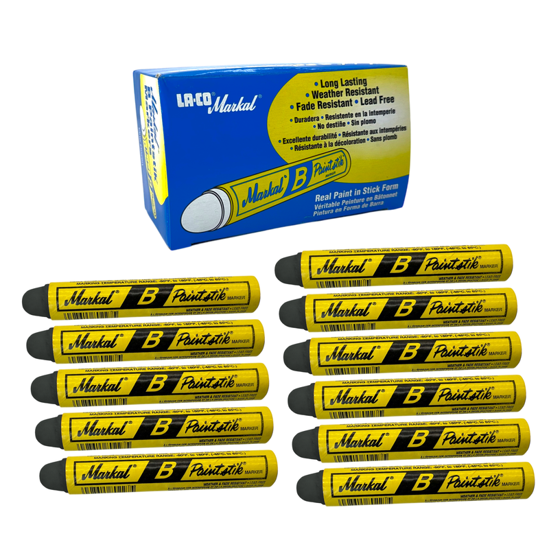 080223 by Markal | B Paintstik | Standard Size 11/16" x 4-3/4" | Black