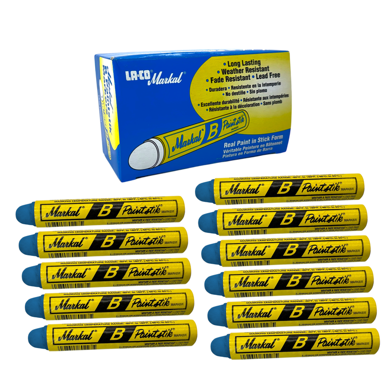 080225 by Markal | B Paintstik | Standard Size 11/16" x 4-3/4" | Blue