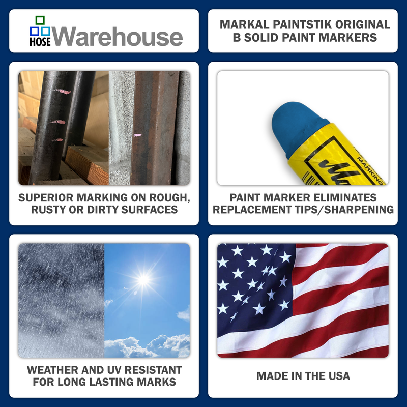 080225 by Markal | B Paintstik | Standard Size 11/16" x 4-3/4" | Blue