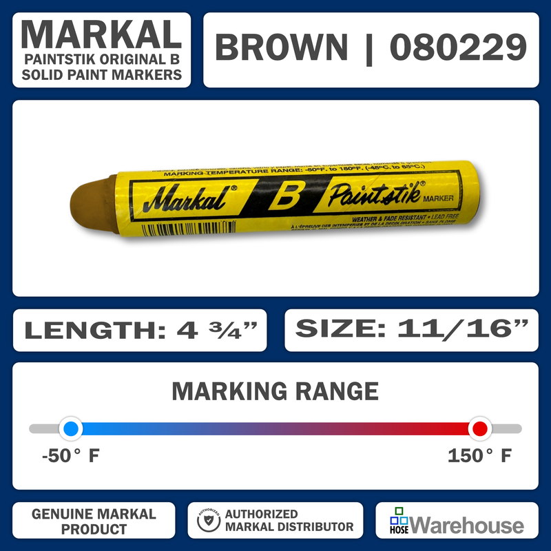 080230 by Markal | B Paintstik | Standard Size 11/16" x 4-3/4" | Gray