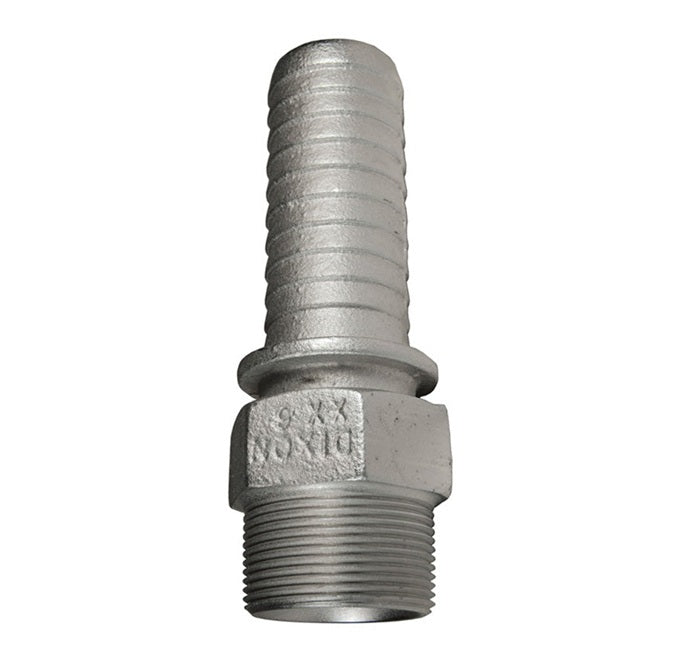 HY10 by Dixon Valve | Hydraulic Hose Stem | 1-1/4" Male NPTF x 1-1/4" Hose ID | Plated Iron