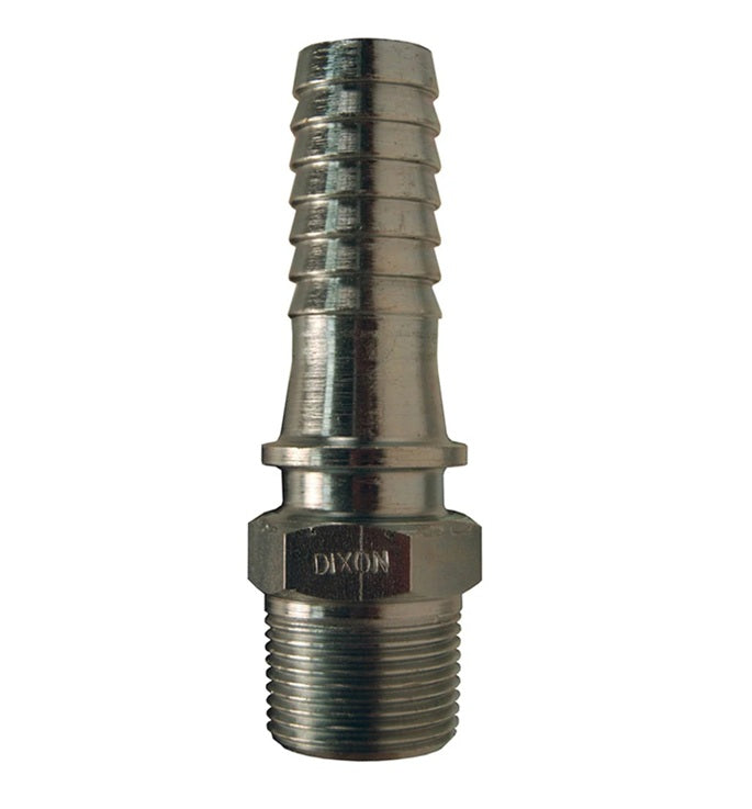 HY4 by Dixon Valve | Hydraulic Hose Stem | 1/2" Male NPTF x 1/2" Hose ID | Plated Steel