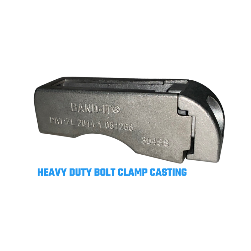 D60059 by Band-It | Heavy-Duty Bolt Clamp (Casting) | 1.1" Clamp Width | 4.3" Clamp ID | 304 Stainless Steel