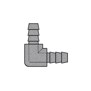 B-177-0606C Breco by Foster | 3/8" Hose Barb x 3/8" Hose Barb | 90° Elbow