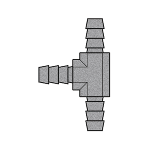 B-179-0808C Breco by Foster | 1/2" Hose Barb x 1/2" Hose Barb | Tee