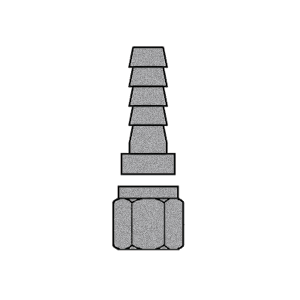 B-144-0610K Breco by Foster | 3/8" Hose Barb x 3/8" Female SAE 45° Flare | Swivel | Straight