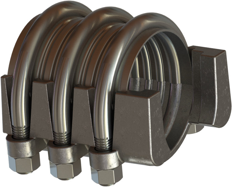 IC-24L by Campbell Fittings | Interlocking U-Bolt Clamp | Triple U-Bolt | 6" Hose Size | 7-11/16" - 8-1/4" Hose OD min/max