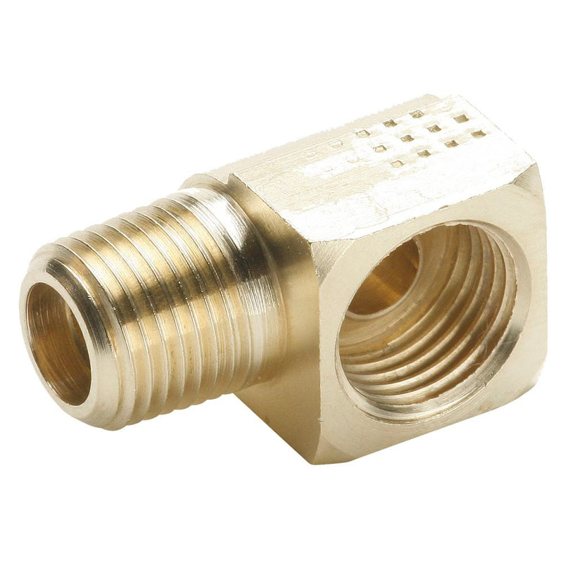 249IFHD-6-6 by Parker | Inverted Flare Fittings | 3/8" Inverted Flare x 3/8" Male Pipe Thread | 1.32" length | 90° Elbow | Brass | Pack of 10