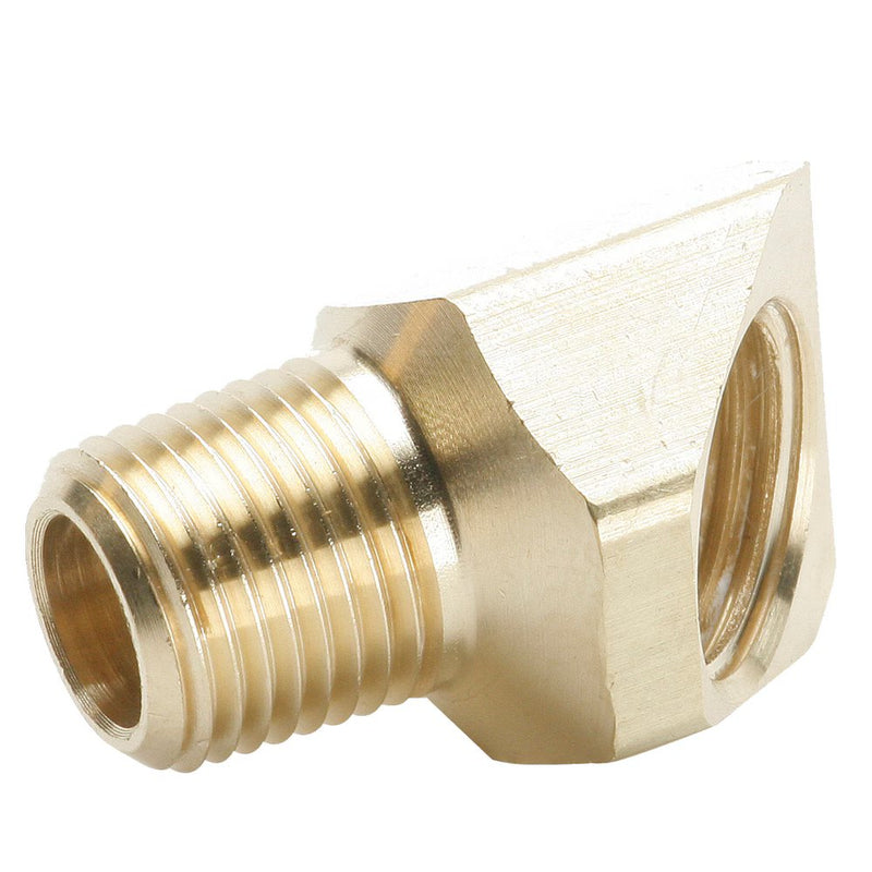 259IFHD-10-8 by Parker | Inverted Flare Fittings | 5/8" Inverted Flare x 1/2" Male Pipe Thread | 1-1/16" Hex | 1.75" Length | 45° Elbow | Brass | Pack of 10