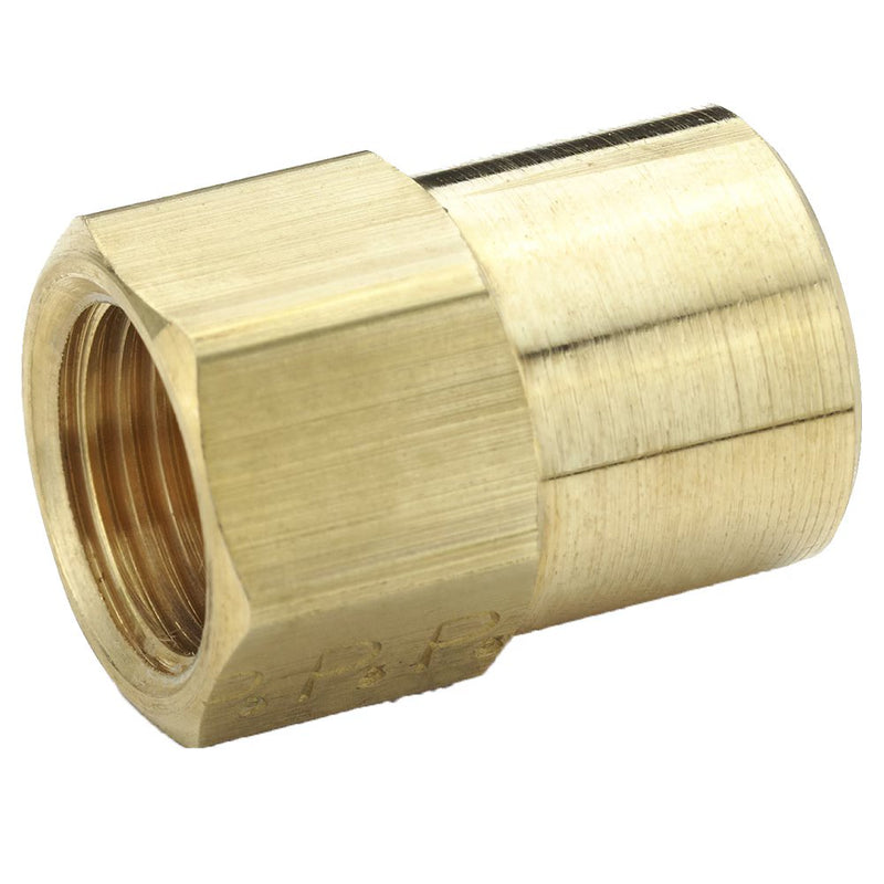 46IFHD-3-2 by Parker | Inverted Flare Fittings | Connector | 3/16" Inverted Flare x 1/8" Female Pipe Thread | 1/2" Hex | .76" Length | Straight | Brass | Pack of 25