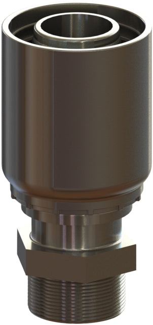 IMS-6V by Campbell Fittings | Ground Joint Coupling | Interlocking Male Stem | with staked-on ferrule | 1-1/2" Hose Size | Plated Steel