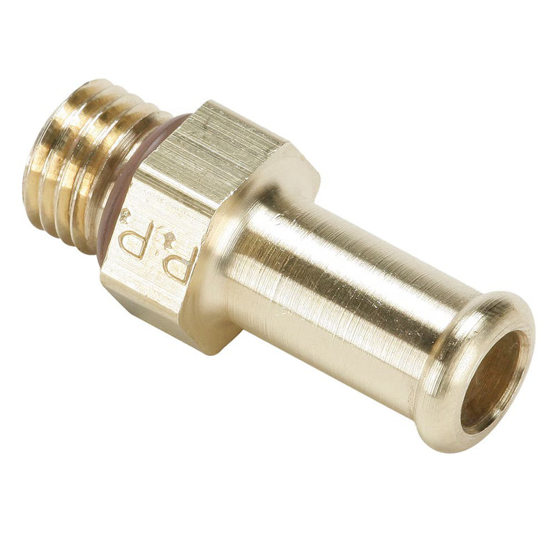 68HB-10-MI27 by Parker | 1/2" Hose Barb x M27X2.0 Metric Thread | 1-1/4" Hex | Straight | 1.77" Length | Straight | Brass | Pack of 10
