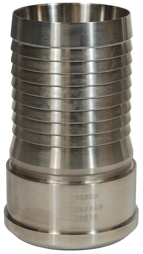IXFS64 by Dixon Valve | Holedall® Internal Expansion (IX) Sanitary Hose Stem | Bevel Seat x 4" Hose ID | 304 Stainless Steel