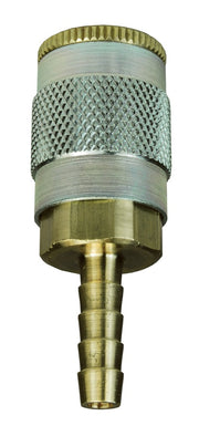 2JS2-B by Dixon Valve | Pneumatic Quick Disconnect Coupling | J-Series | Hose Barb | 1/4" Hose ID x 1/4" Automotive Interchange | Socket | Nitrile Seal | Brass