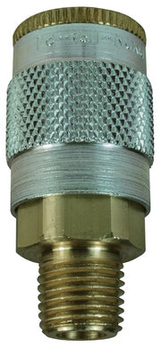2JM1-B by Dixon Valve | Pneumatic Quick Disconnect Coupling | J-Series | 1/8" Male NPTF x 1/4" Automotive Interchange | Socket | Nitrile Seal | Brass