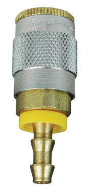 2JB2-B by Dixon Valve | Pneumatic Quick Disconnect Coupling | J-Series | Push-Loc Hose Barb | 1/4" Hose ID x 1/4" Automotive Interchange | Socket | Nitrile Seal | Brass