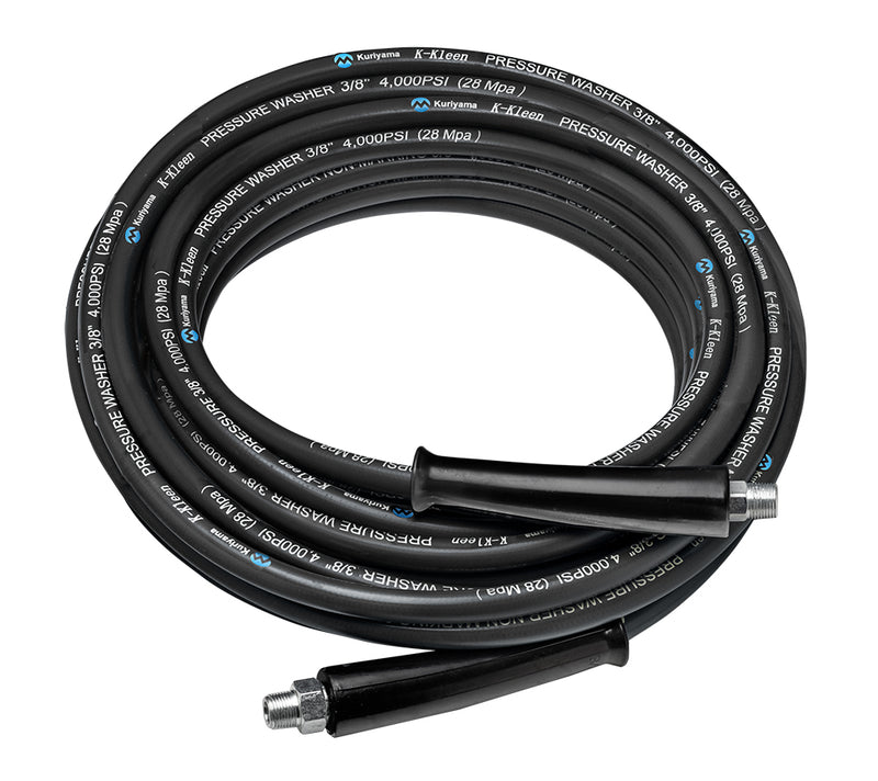 KK4PW08BKMMSX100 Alfagomma by Kuriyama | KK4PW™ Series | K-Kleen™ Pressure Washer Hose Assembly | Rigid Male NPT x Swivel Male NPT Ends | 1/2" ID | 0.76" OD | 4000 PSI | Black | 100ft