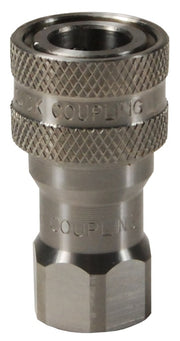 2KF2-SS by Dixon Valve | Hydraulic Quick Disconnect Coupling | K-Series | 1/4" Female NPTF x 1/4" ISO-A Interchange | Socket | Nitrile Seals | 316 Stainless Steel