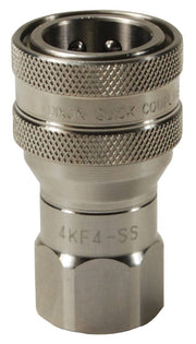8KF8-SS by Dixon Valve | Hydraulic Quick Disconnect Coupling | K-Series | 1" Female NPTF x 1" ISO-A Interchange | Socket | Nitrile Seals | 316 Stainless Steel