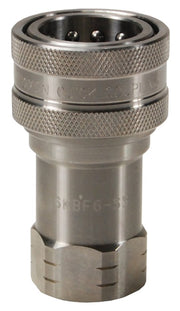 3KBF3-SS by Dixon Valve | Hydraulic Quick Disconnect Coupling | K-Series | 3/8" Female BSPP x 3/8" ISO-A Interchange | Socket | Nitrile Seals | 316 Stainless Steel