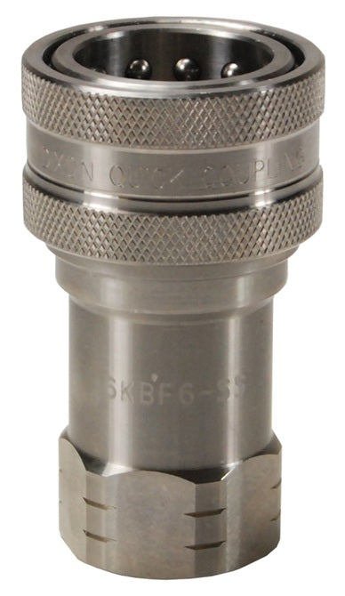 4KBF4-SS by Dixon Valve | Hydraulic Quick Disconnect Coupling | K-Series | 1/2" Female BSPP x 1/2" ISO-A Interchange | Socket | Nitrile Seals | 316 Stainless Steel