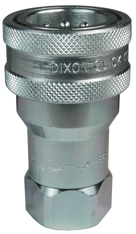 6KOF6 by Dixon Valve | Hydraulic Quick Disconnect Coupling | K-Series | 3/4" Female ORB x 3/4" ISO-A Interchange | Socket | Nitrile Seals | Steel
