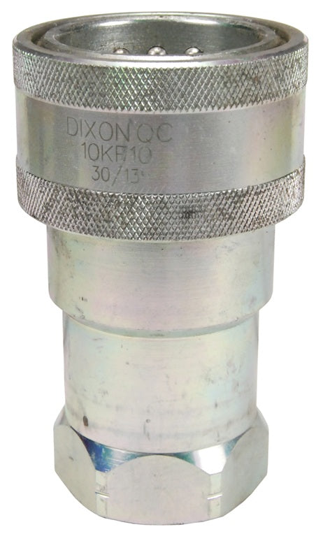 12KBF12 by Dixon Valve | Hydraulic Quick Disconnect Coupling | K-Series | 1-1/2" Female BSPP x 1-1/2" ISO-A Interchange | Socket | Nitrile Seals | Steel