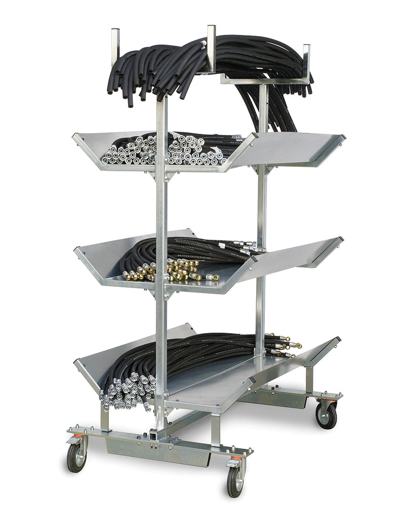 KCART1 by Kuriyama | Short Assembly Hose Cart | 36.1" L x 51.2" W x 79.5" H | 330 lbs Max Arm Load