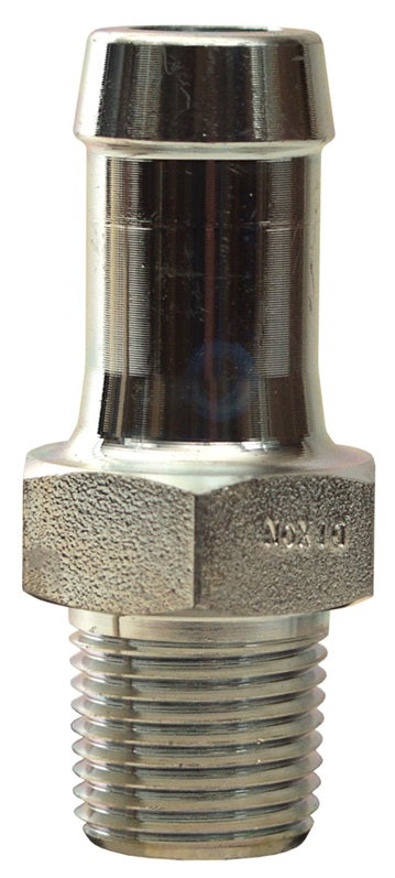 KHN461 by Dixon Valve | King Steel Hex Nipple | For One Clamp | 3/4" Male NPT x 1/2" Hose ID | Plated Steel