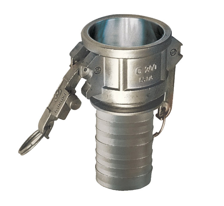 KLOC-SS-C150 by Kuriyama | KLOC-SS-C Series | Part C | K-Loc™ Auto Lock Quick Acting Cam & Groove Fitting | 1-1/2" Coupler x 1-1/2" Hose Barb | 316 Stainless Steel