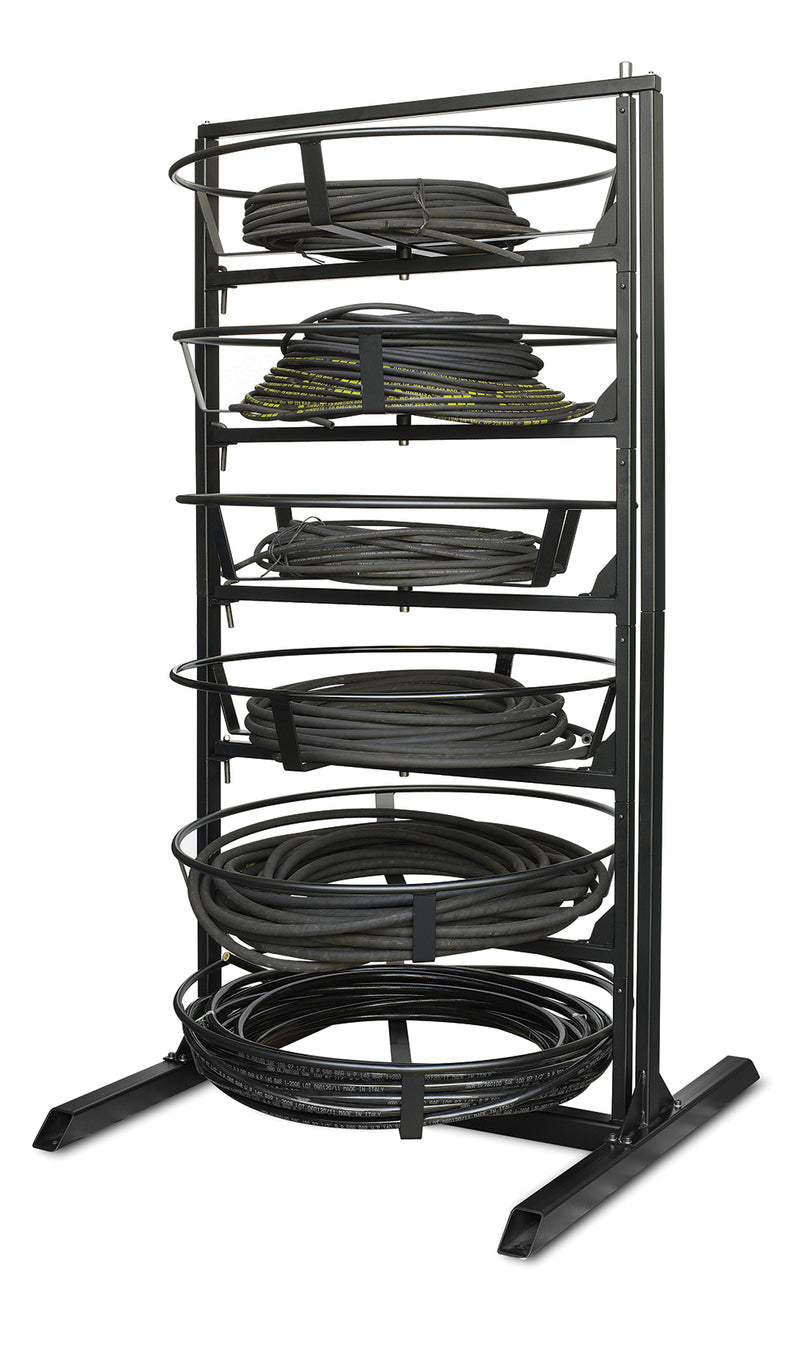 KRACK6H2 by Kuriyama | Six Coil Horizontal Hose Rack | 41.7" L x 41.7" W x 78.0" H | 240 lbs Max Arm Load
