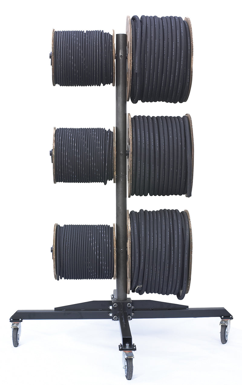 KRACK6V by Kuriyama | Six Coil Vertical Hose Rack | 63.0" L x 63.0" W x 90.6" H | 352 lbs Max Arm Load