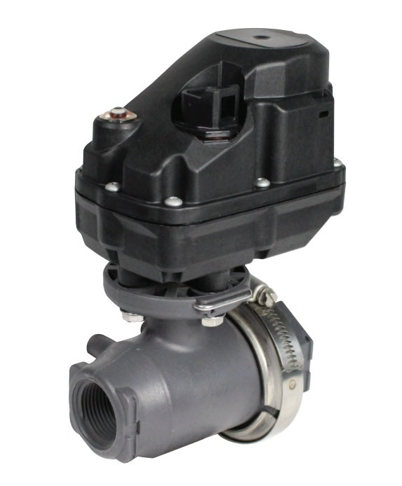 KZ-F2H22-10EYS-PF1 KZ Valve by Banjo | QX Series | Polypropylene Electric Valve | 1-1/2" Female NPT | Stainless Steel Ball | Control Type: ON/OFF