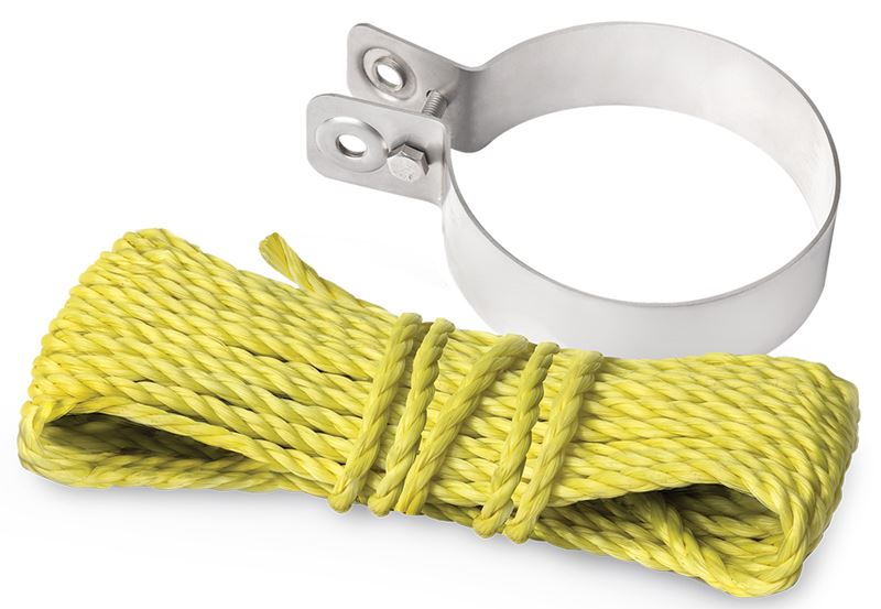 KBC-CS300 by Kuriyama | King Bee™ | KBC™ Series | Collar Clamp with 20' Rope | Fits 3" Hose ID | Carbon Steel