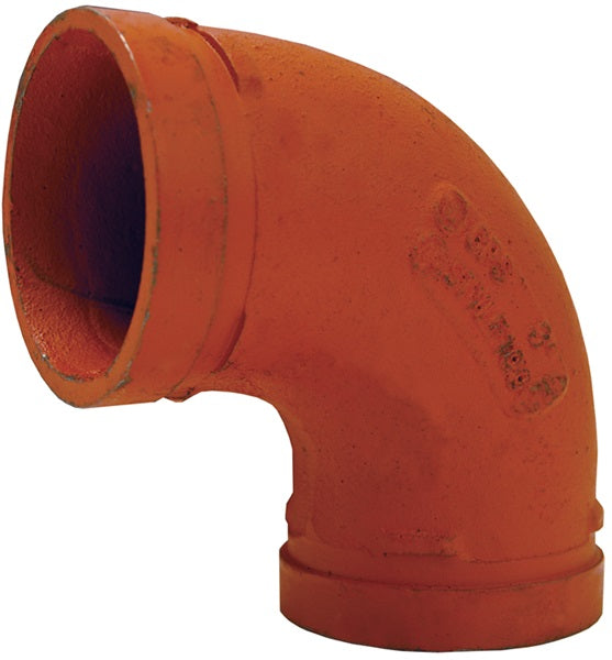 L502 by Dixon Valve | Series-90 | Grooved End Fitting | 90° Elbow | 2" Grooved End x 2" Grooved End | Ductile Iron